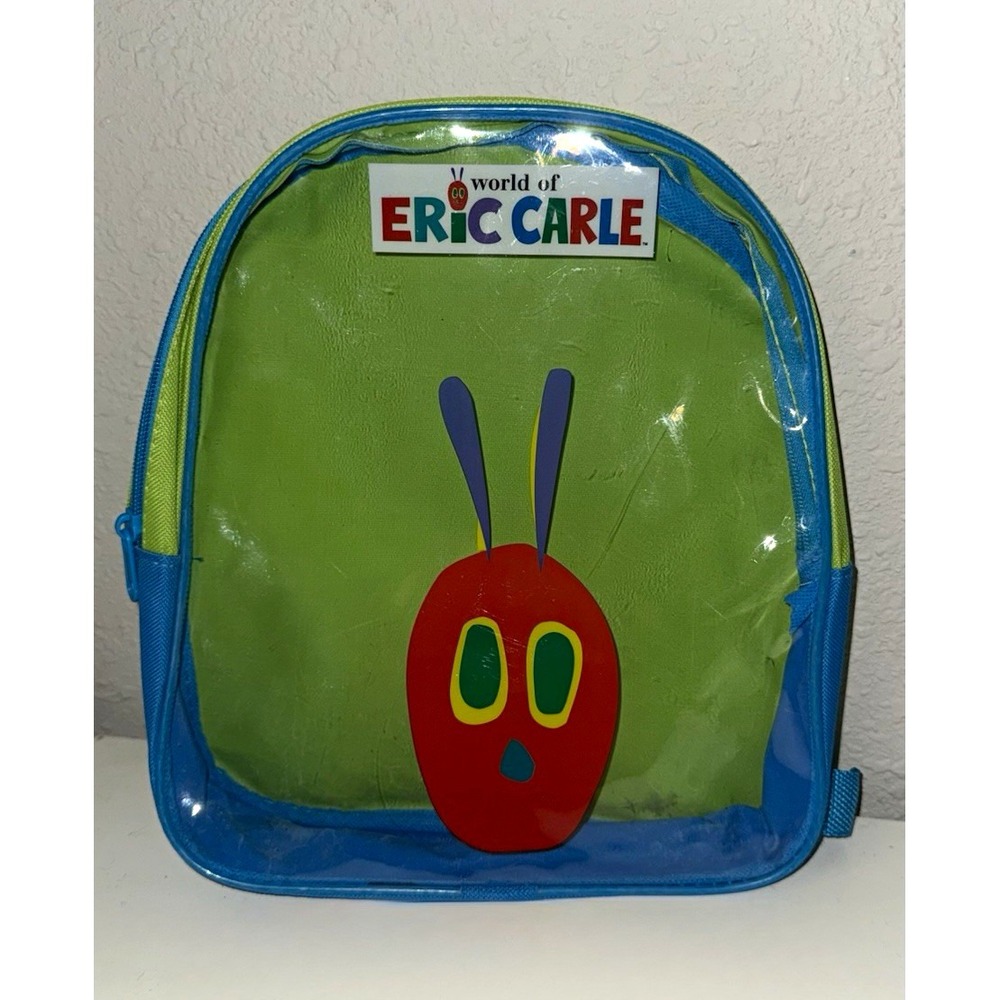 Small Kids Backpack Zip Green/Blue, Eric Carle The Very Hungry Caterpillar